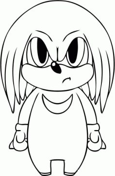 Desenho de Lindo Knuckles The Echidna para Colorir