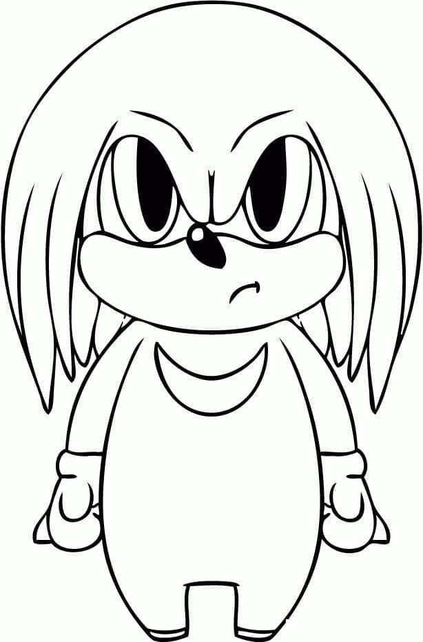 Desenho de Lindo Knuckles The Echidna para Colorir