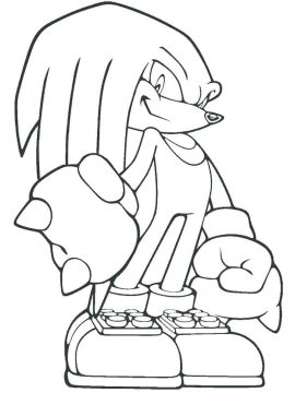 Desenho Knuckles de Sonic para Colorir