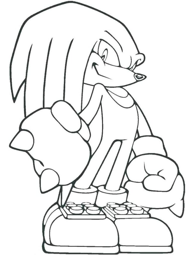 Desenho Knuckles de Sonic para Colorir