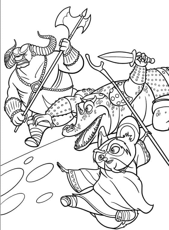 Desenho de Imagem de Kung Fu Panda para Colorir