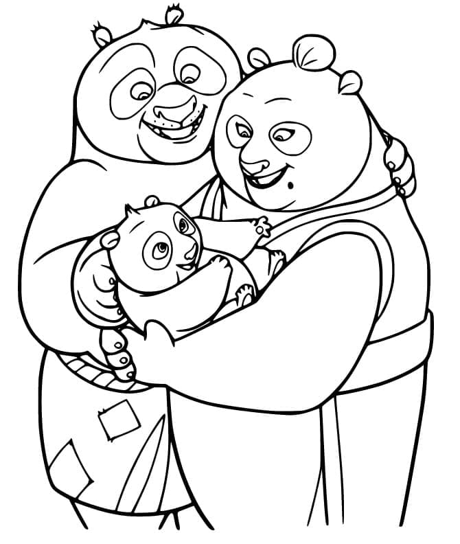 Desenho de Kung Fu Panda Grátis para Crianças para Colorir