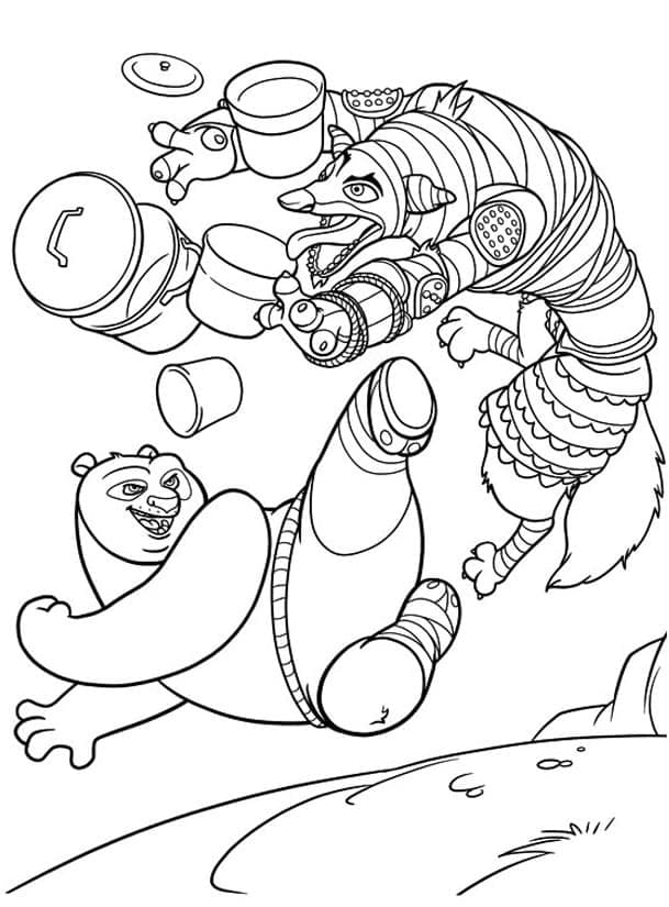 Desenho de Kung Fu Panda Imprimivel para Colorir