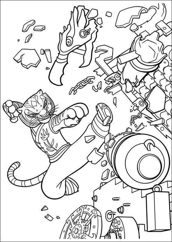 Desenho de Kung Fu Panda para Colorir Crianças