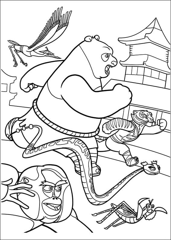 Desenho de Kung Fu Panda para Colorir