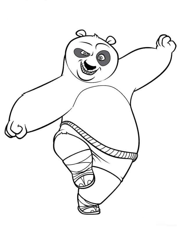Desenho de Kung Fu Panda Pó para Colorir