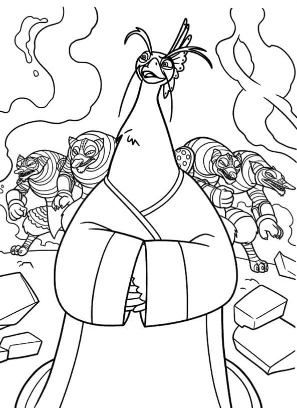 Desenho de Lorde Shen de Kung Fu Panda para Colorir