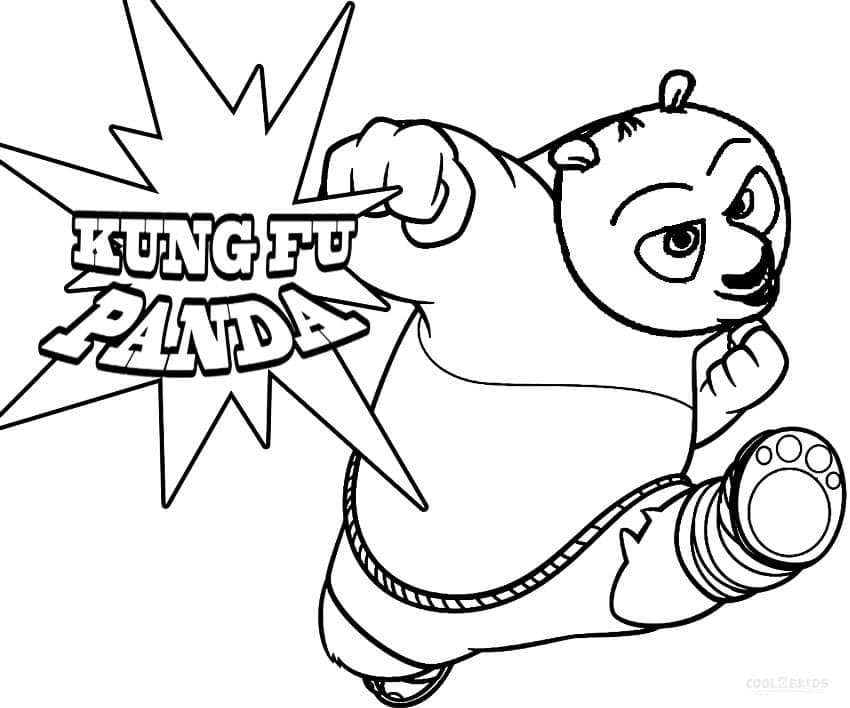 Desenho de Mestre Pó Ping para Colorir