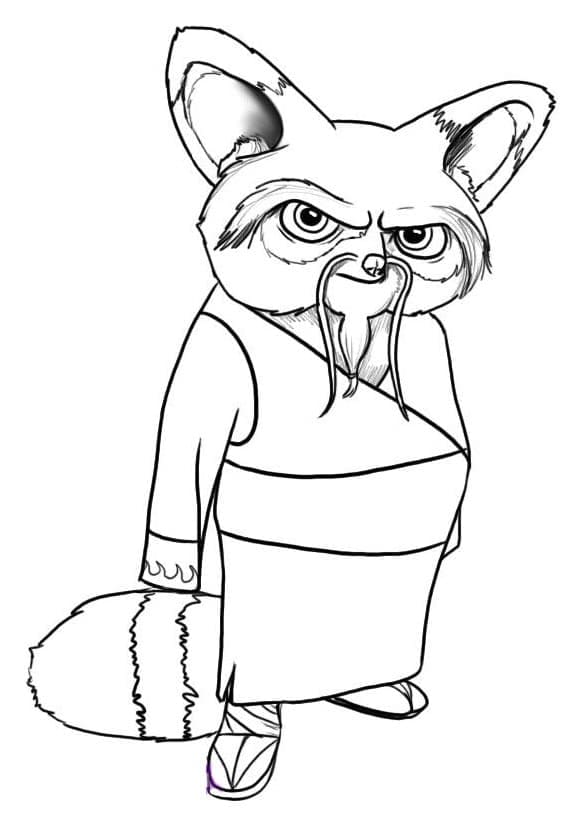 Desenho de Mestre Shifu de Kung Fu Panda para Colorir
