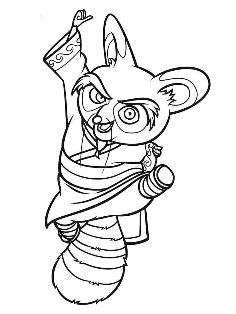 Desenho de Mestre Shifu para Colorir