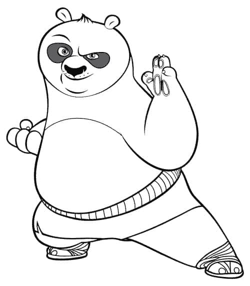 Desenhos de Kung Fu Panda para Colorir