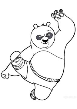 Desenho de pó Kung Fu Panda para Colorir