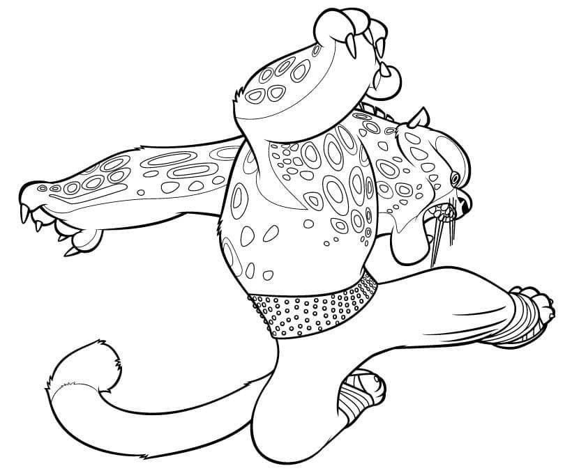 Desenho de Tai Lung de Kung Fu Panda para Colorir