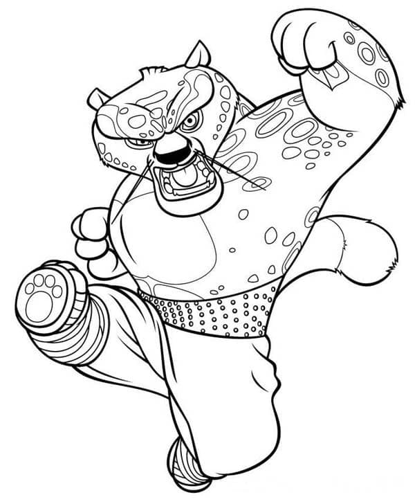 Desenho de Tai Lung Kung Fu Panda para Colorir
