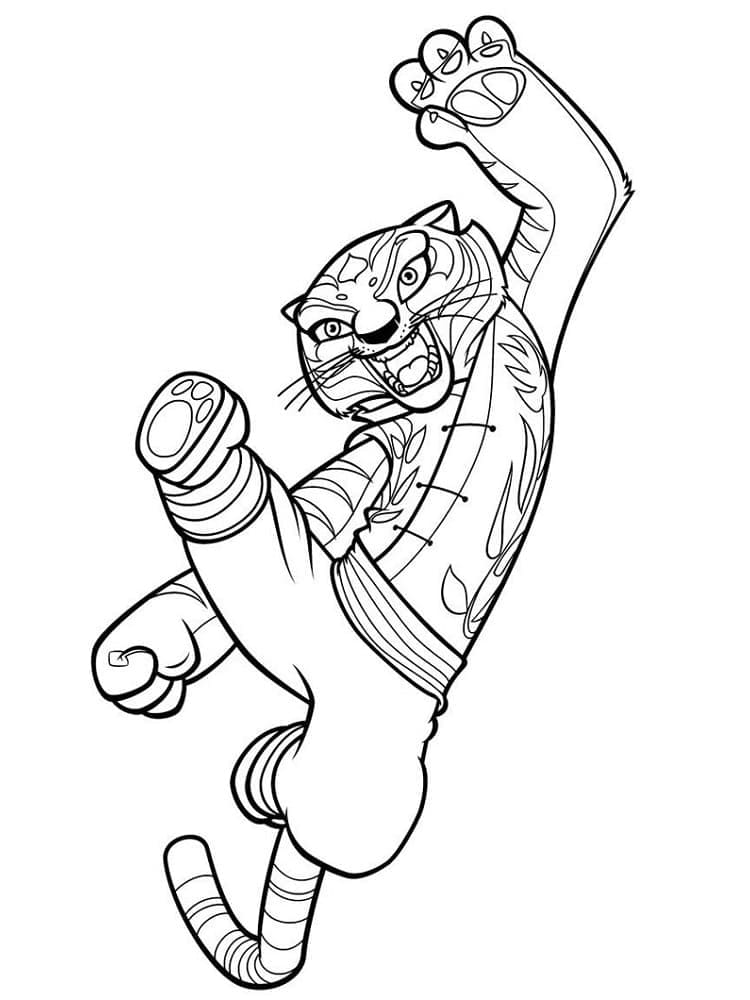 Desenho de Tigress Kung Fu Panda para Colorir
