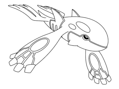 Desenho de Imagem de Kyogre para Colorir