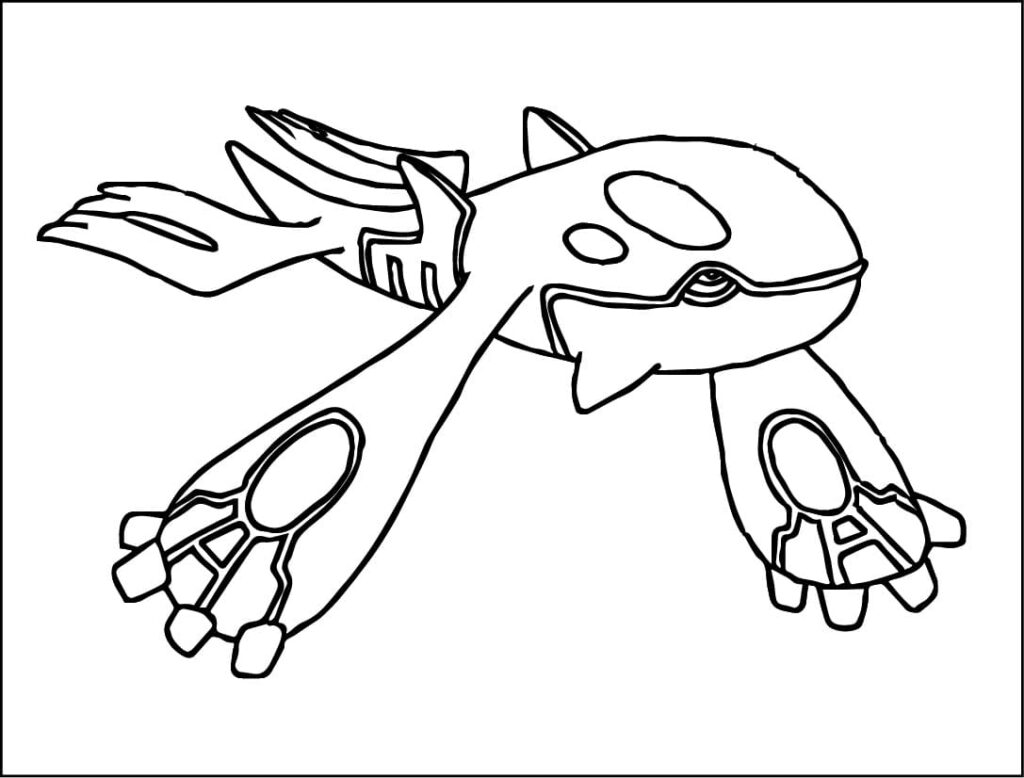 Desenho de Kyogre de Pokemon para Colorir