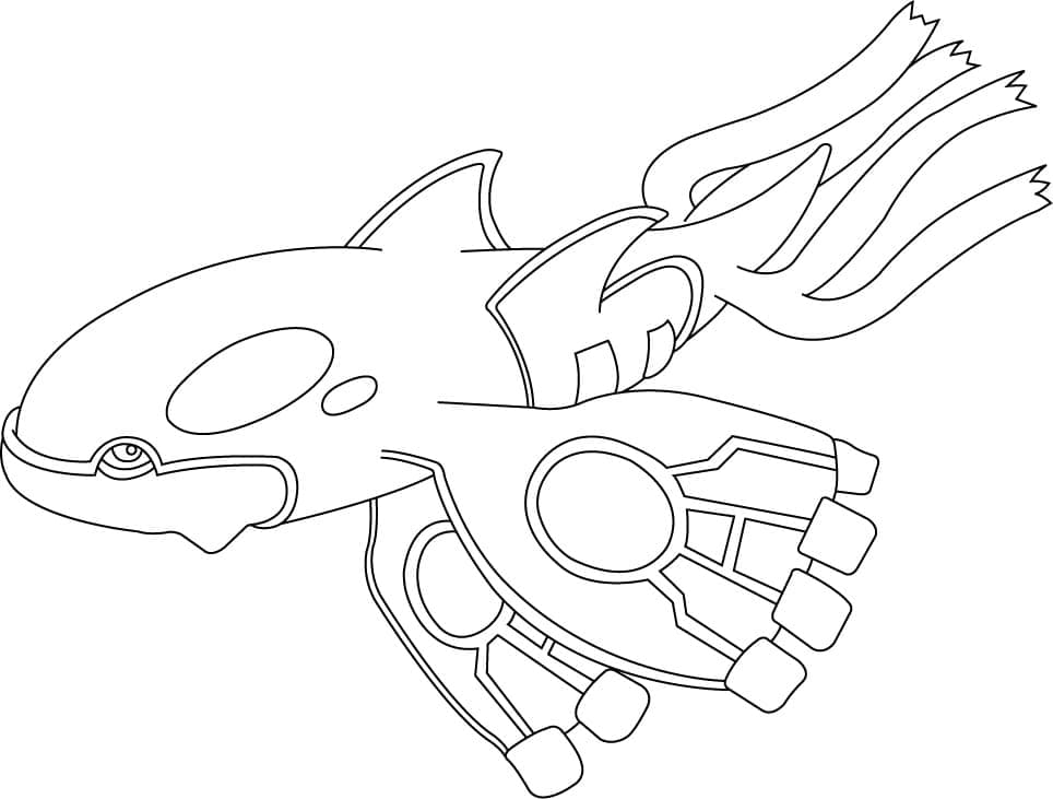 Desenho de Kyogre Grátis para Colorir