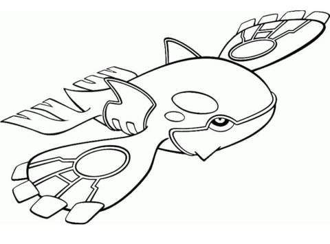 Desenho de Kyogre para crianças para Colorir
