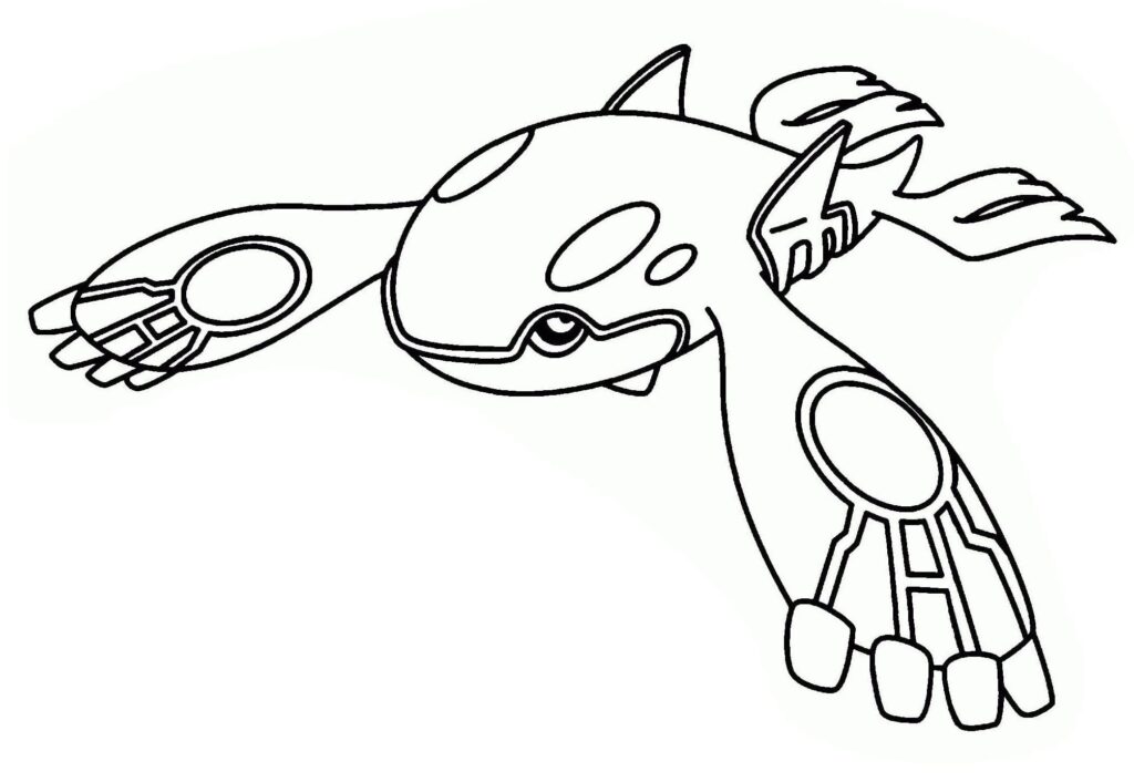 Desenho de Kyogre Pokemon para Crianças para Colorir