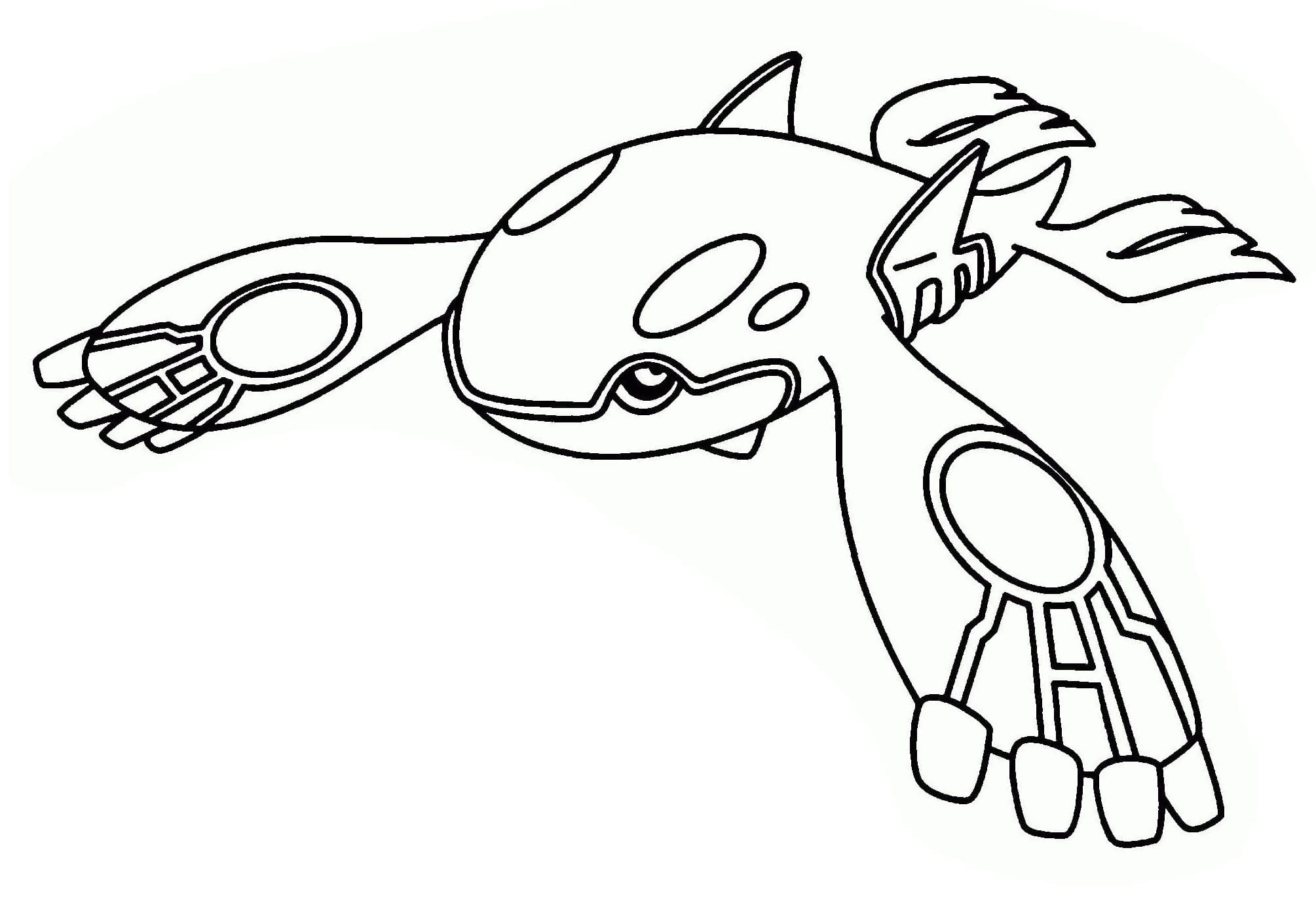 Desenho de Kyogre Pokemon para Crianças para Colorir