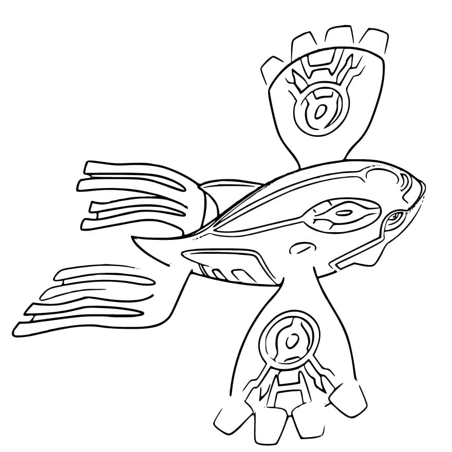 Desenhos de Kyogre (Pokemon) para Colorir