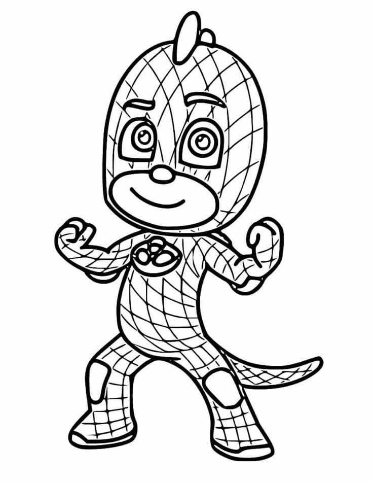 Desenho de Lagartixo Imprimivel Grátis para Colorir