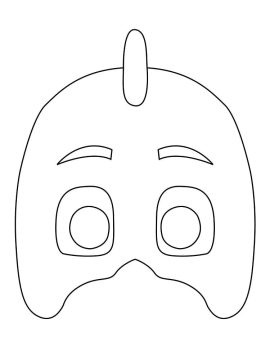 Desenho de máscara Lagartixo para Colorir