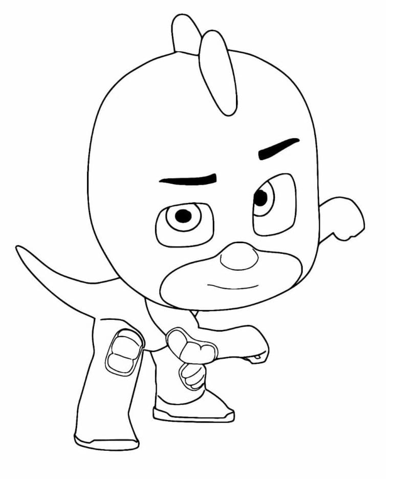 Desenho de Pj Masks Lagartixo para Colorir