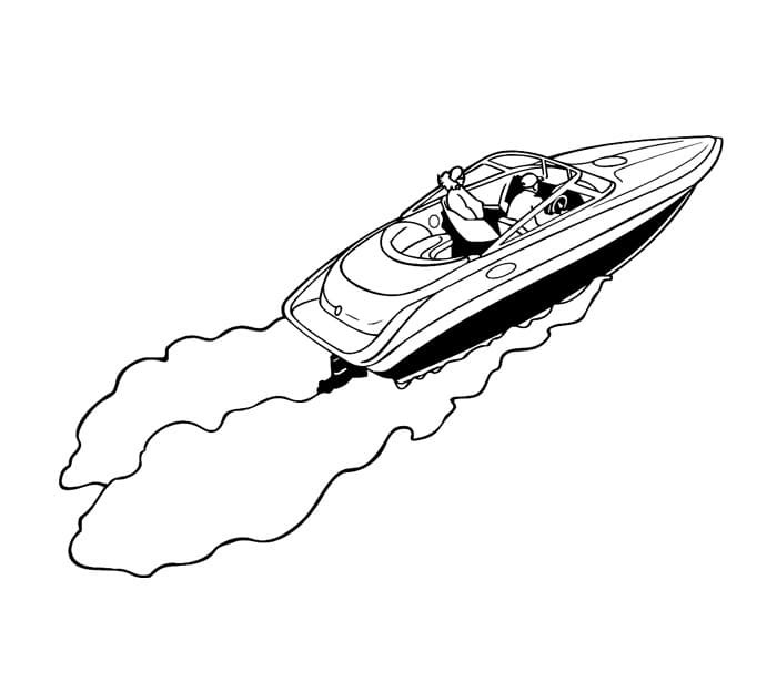 Desenho de Lanchá de Luxo para Colorir