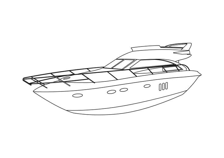 Desenho de Lanchá de Pescá para Colorir