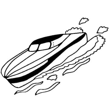 Desenho de Lancha para Colorir fácil