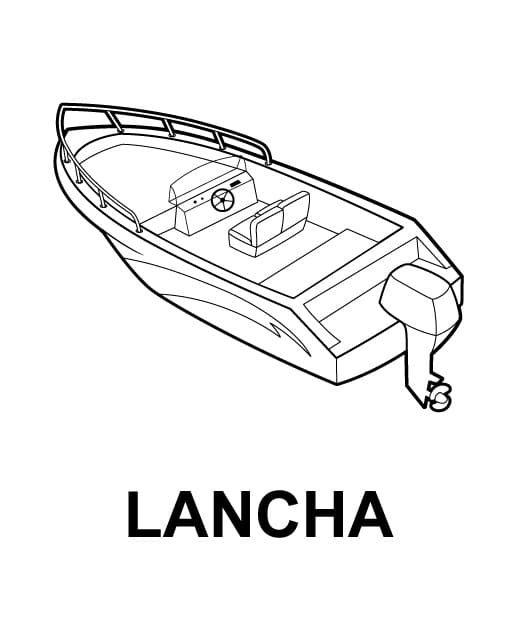 Desenho de Lanchá para Imprimir