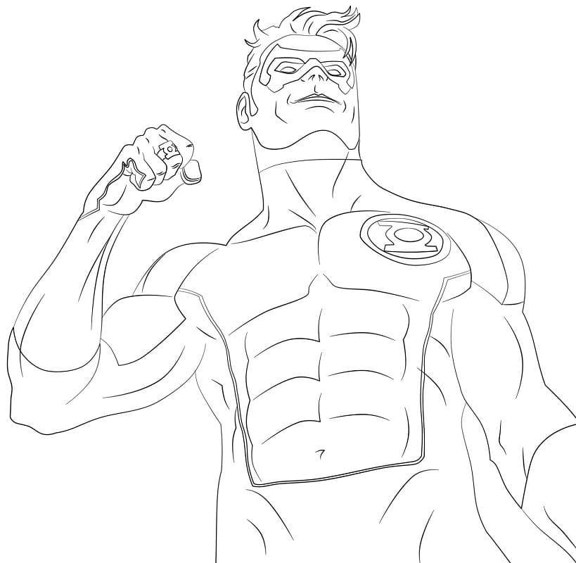 Desenho de Lanterna Verde Baixar Imprimivel