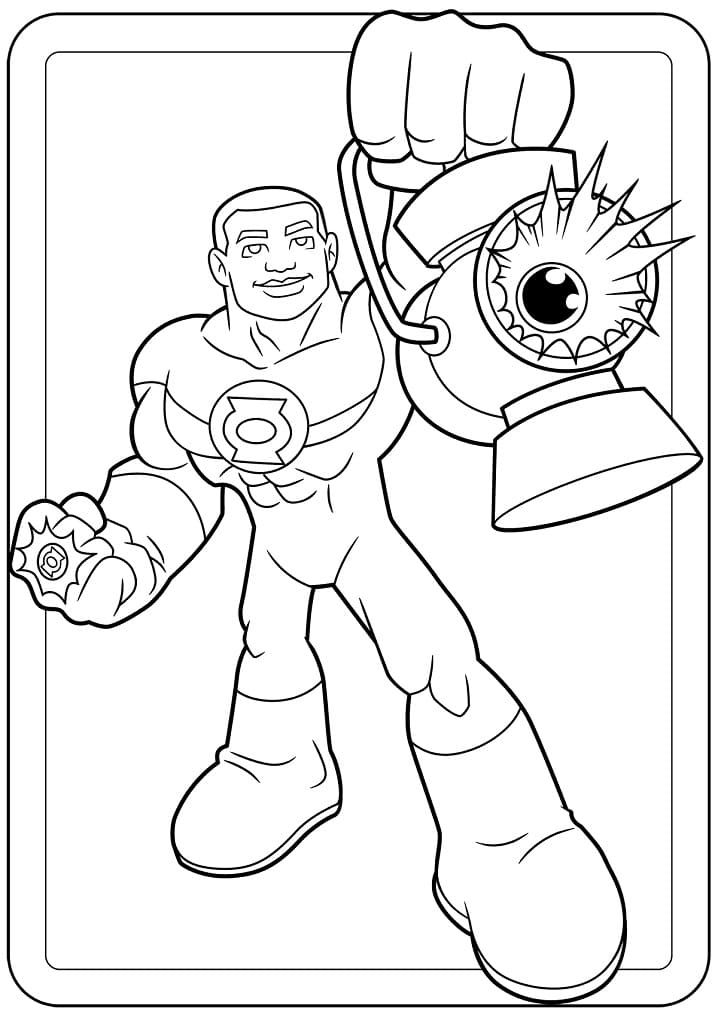 Desenho de Lanterna Verde Hq para Colorir