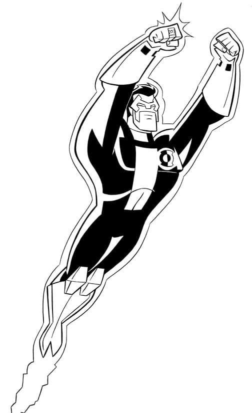 Desenho de Lanterna Verde para Colorir Giz de Cera