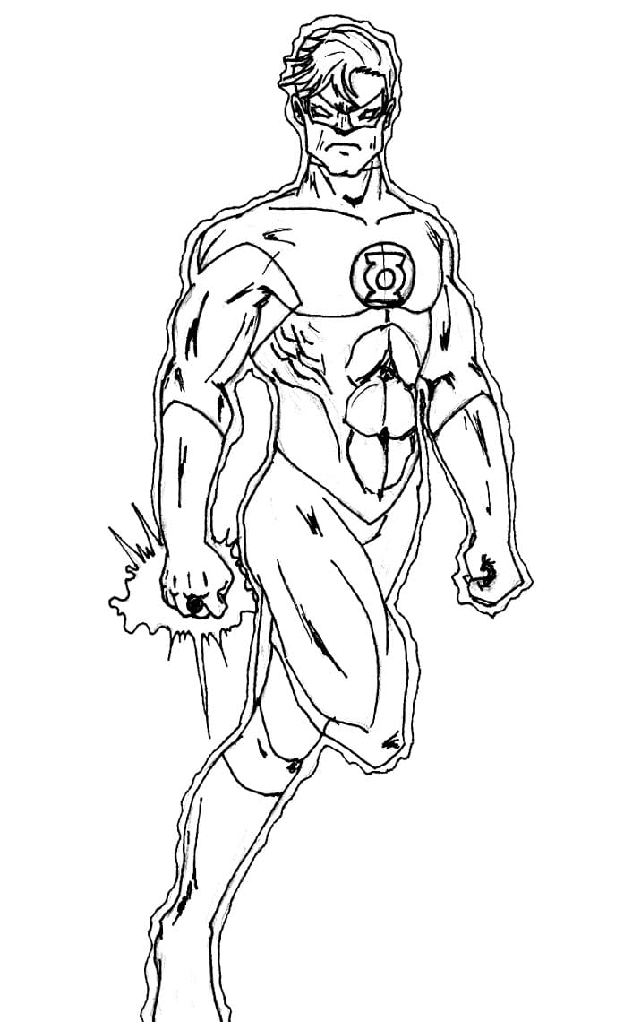 Desenho de Lanterna Verde para Imprimir