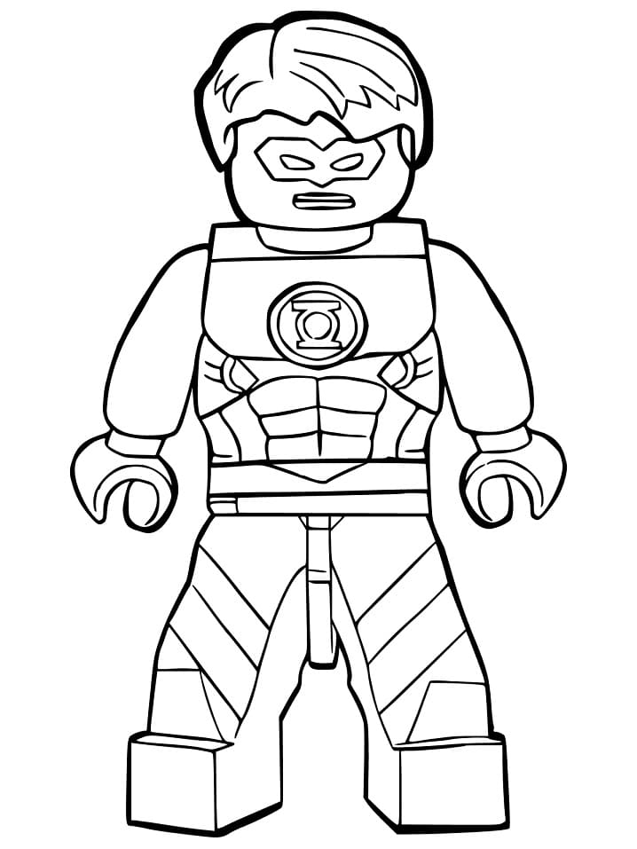 Desenho Df Lego do Lanterna Verde e para Colorir