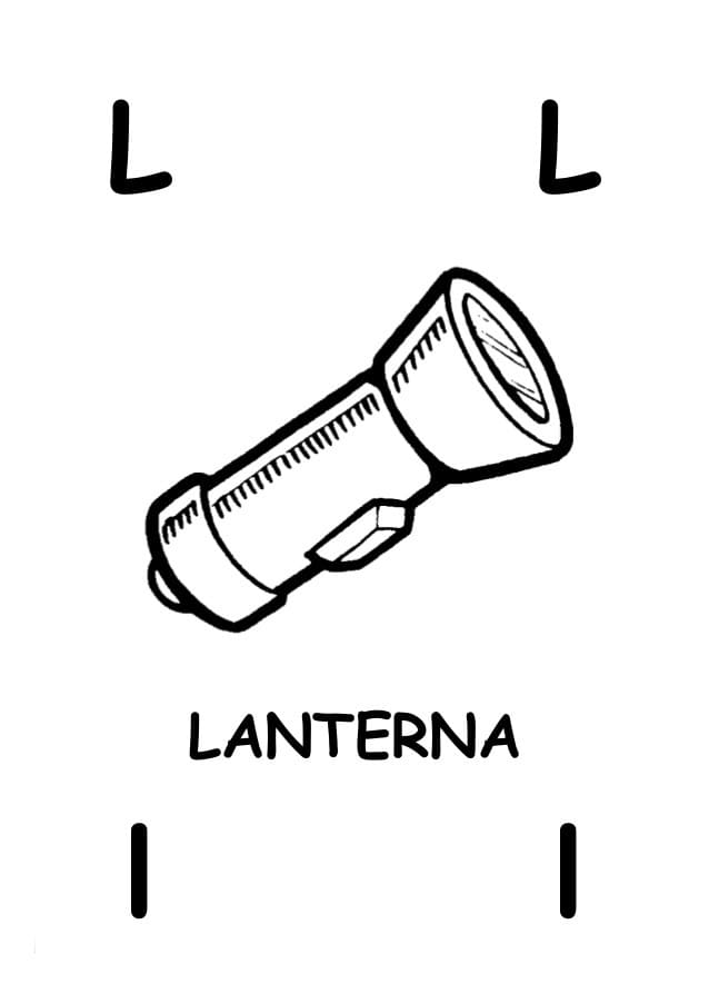 Desenho de Lanterna para Colorir Crianças