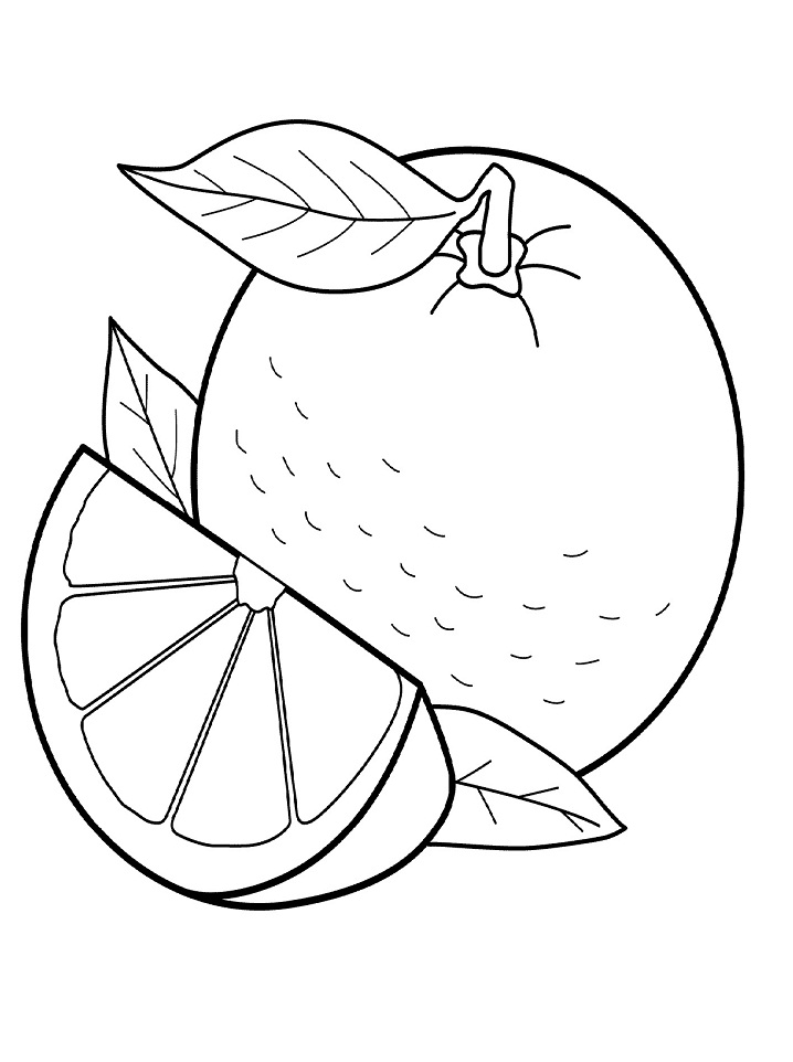 Desenho de Laranja Baixar Imprimivel
