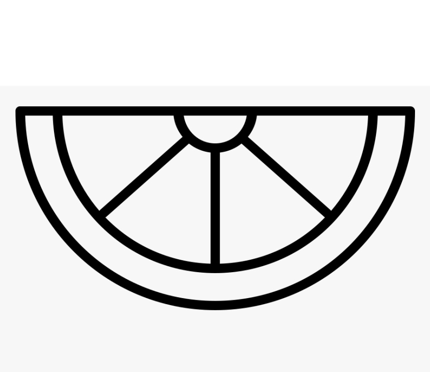 Desenho de Laranja Cortada para Colorir