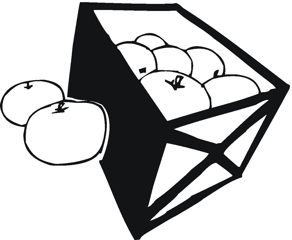 Desenho de Laranja Fácil para Colorir