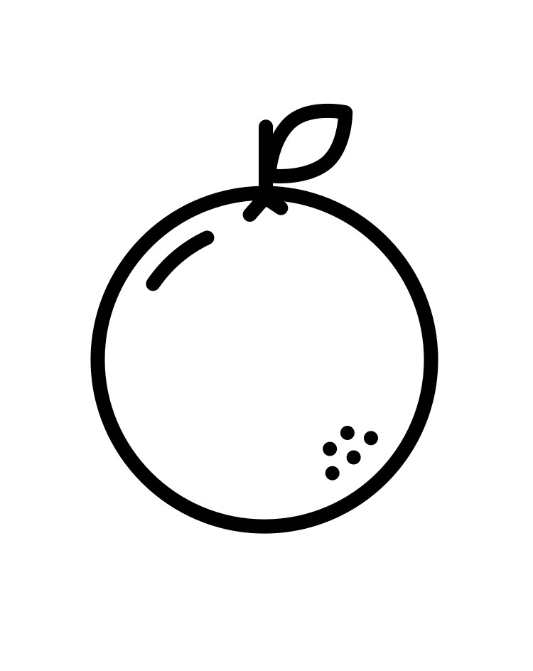 Desenho de Laranja Imagem Grátis