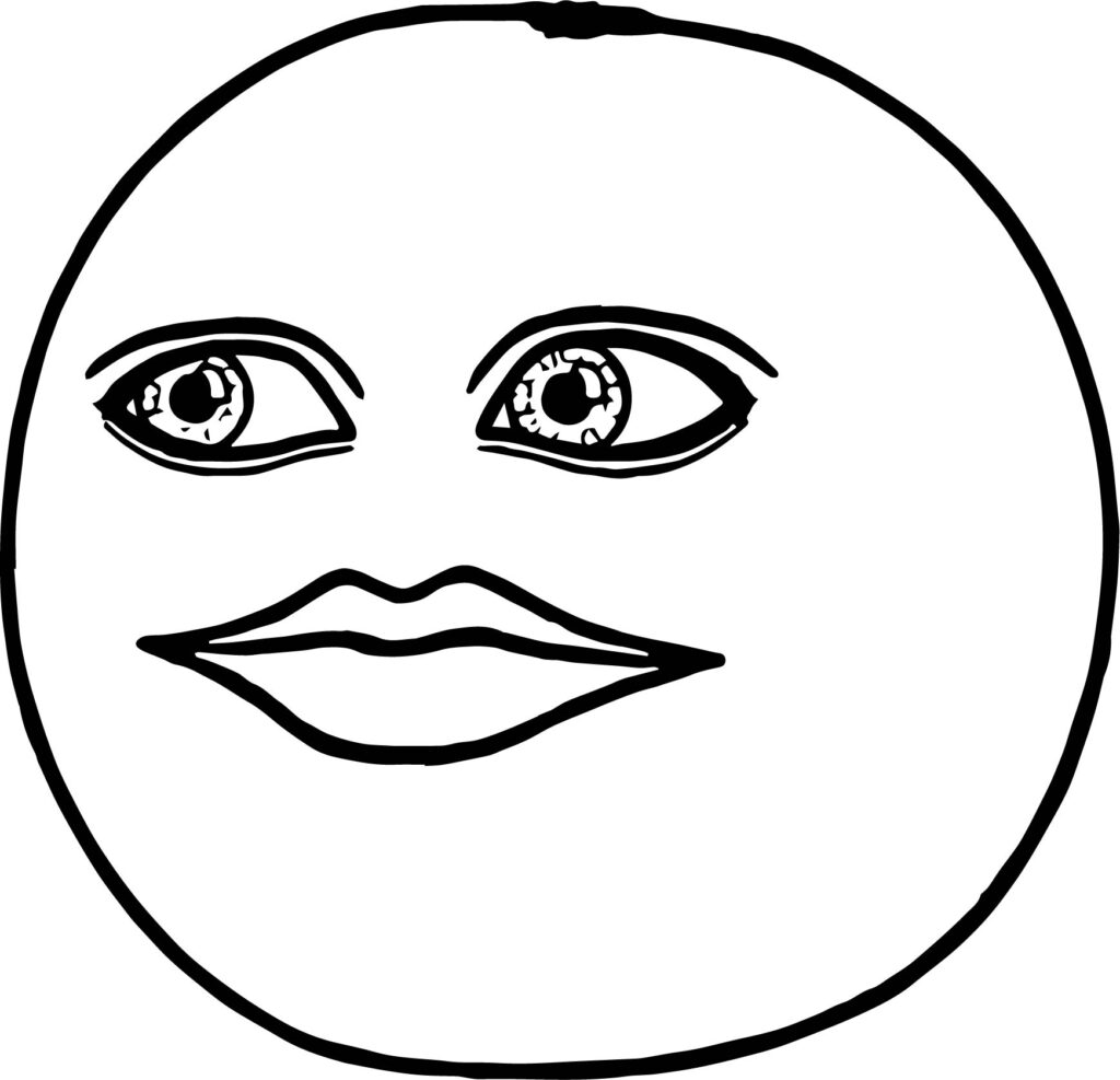 Desenho de Laranja para Imprimir