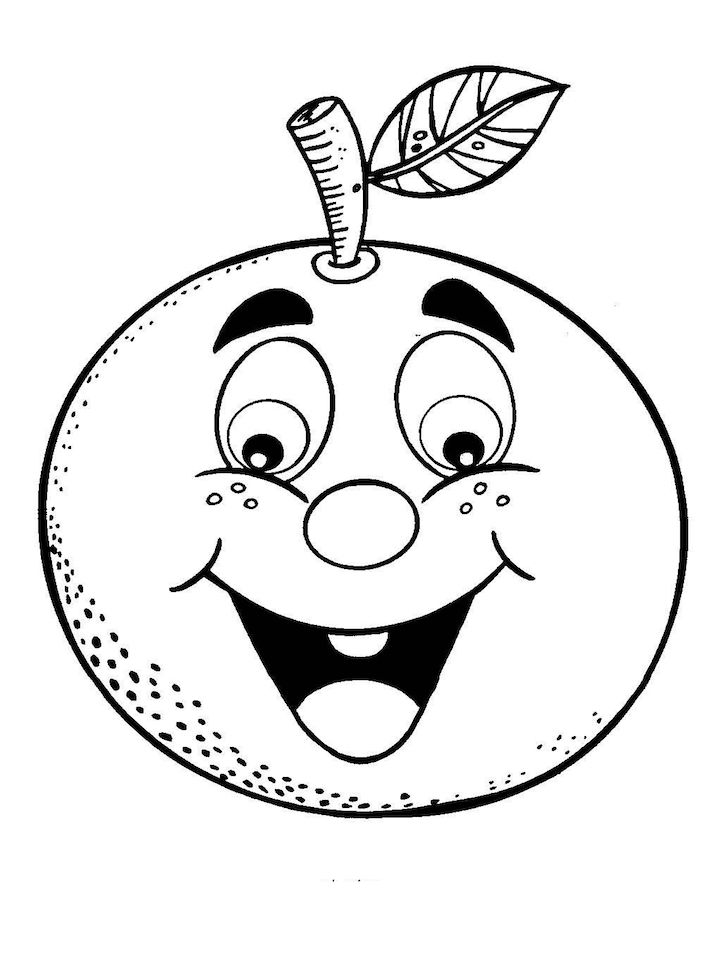 Desenho de Laranja Pdf Grátis
