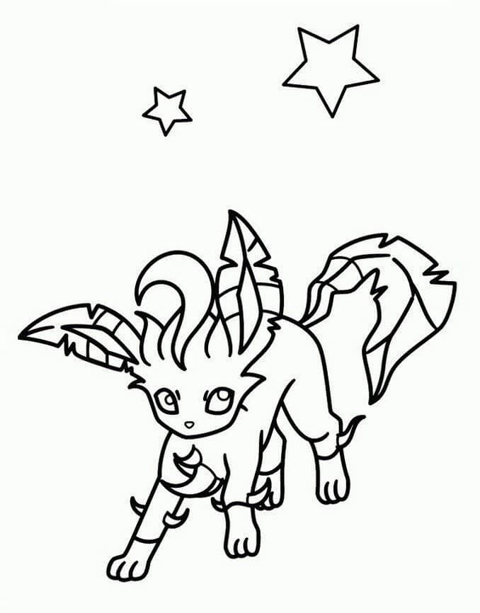 Desenho de Leafeon Pokemon Desenho Crianças