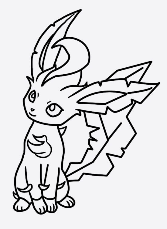 Desenho de Leafeon Pokemon Imagem Grátis