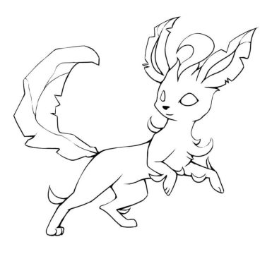 Desenho de Leafeon Pokemon para Colorir