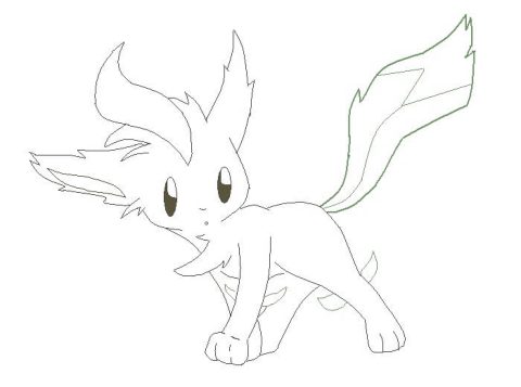 Desenho de Leafeon Pokemon Pdf grátis