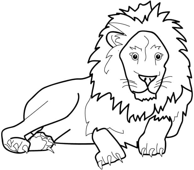 Desenho de Leão Normal para Colorir